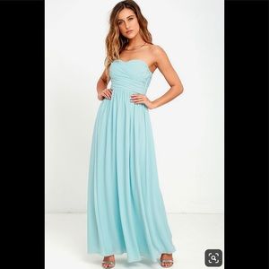 Mist Blue Formal Maxi Dress
